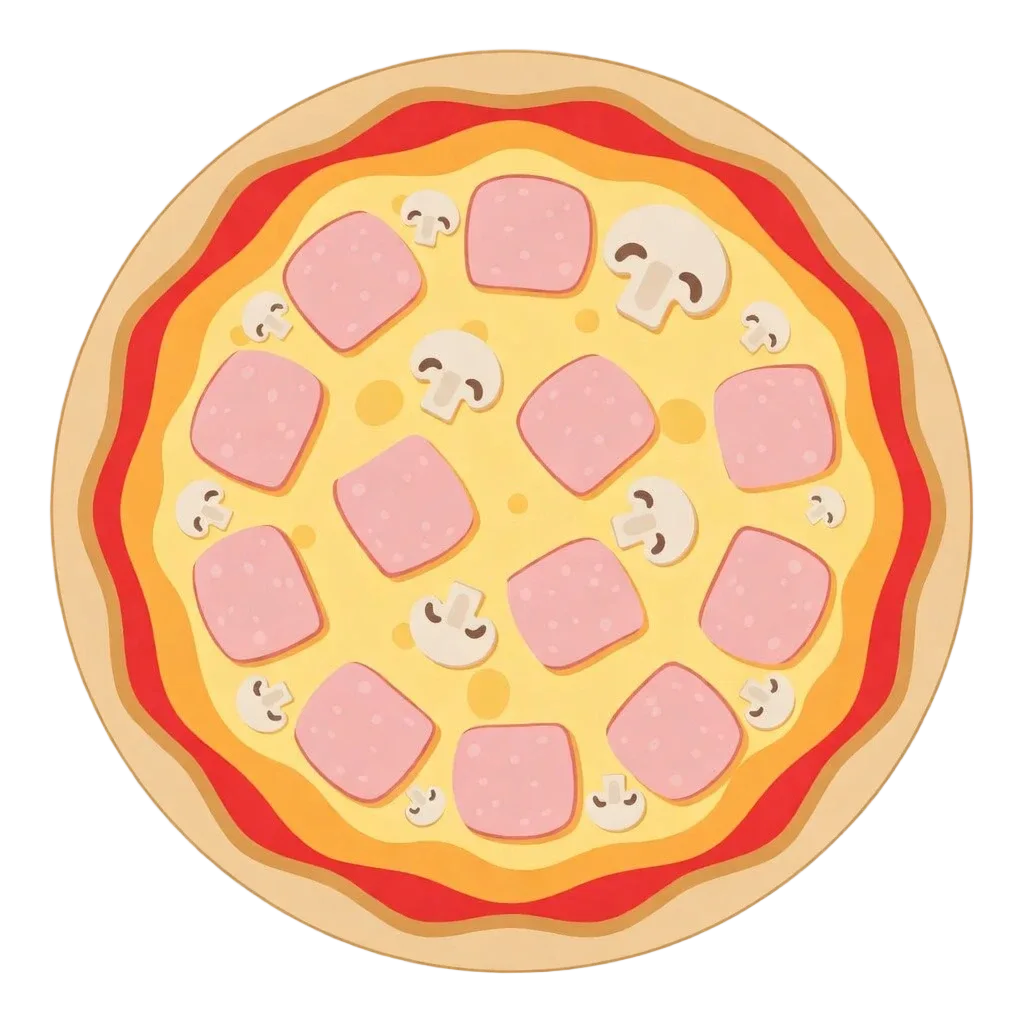 Pizza Schinken-Champignon