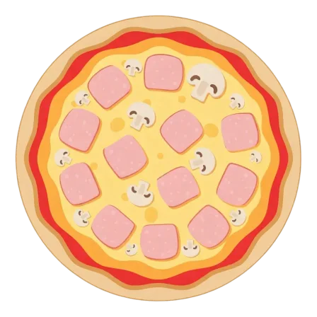Pizza Schinken-Champignon
